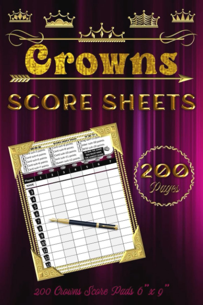 Score Sheets voor Kaartspellen - 200 Score Pads 6" x 9" (15,24 x 22,86 cm)