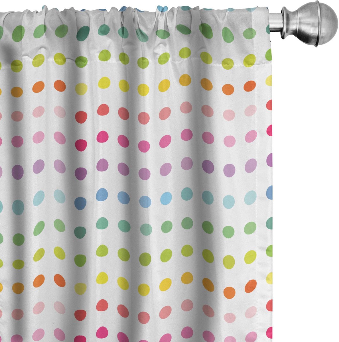 ABAKUHAUS Puntmuster Gordijnen – 2x75x245 cm – Mikrovezel, Halverduisterend, Meerkleurig Mehrfarbig