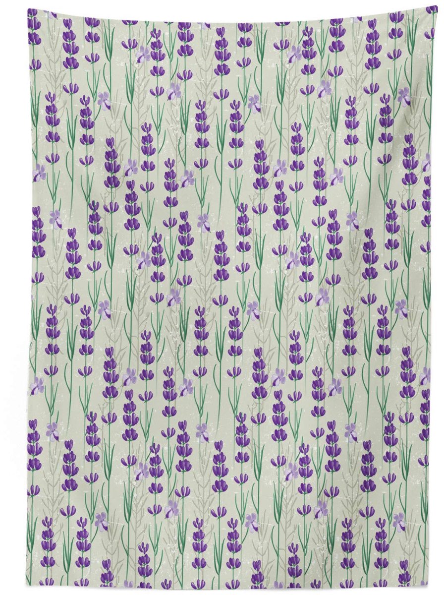 ABAKUHAUS Tafelkleed 140 x 170 cm – Satijnmix, Wasbaar, Binnen/Buiten – Salie/Violet