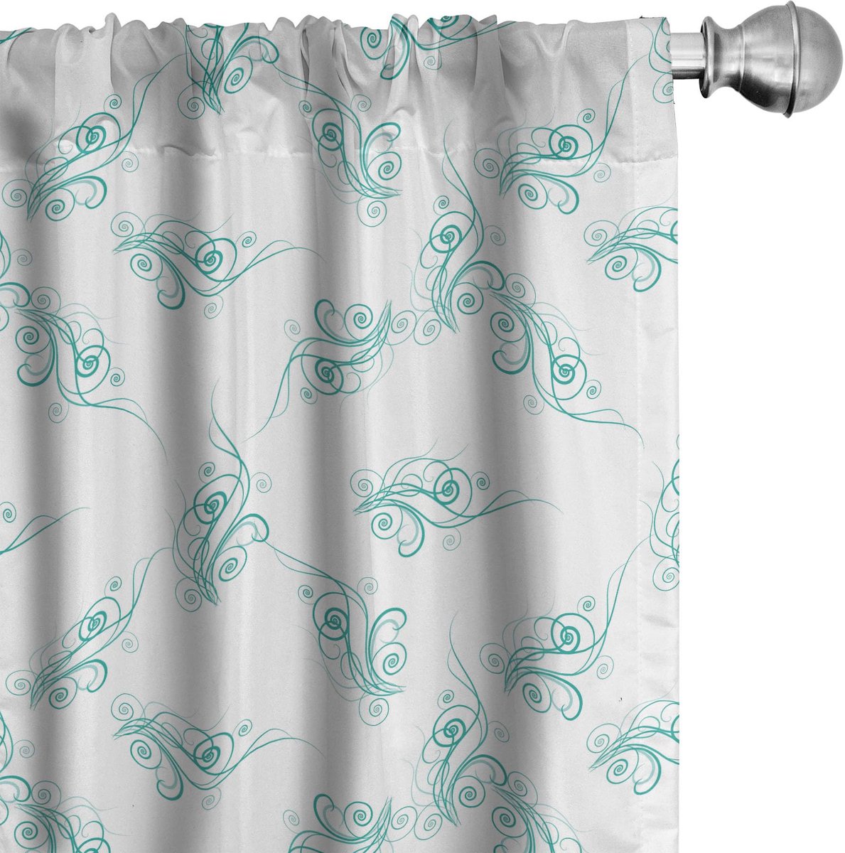 ABAKUHAUS Turkoois Gordijnen – 2x75x225 cm – Microvezel, Halverduisterend Türkis