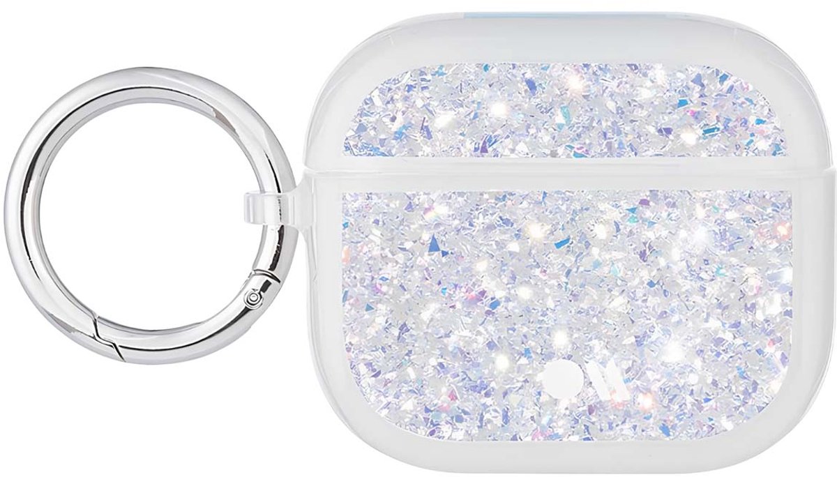 Case-Mate, Hoesje voor AirPods 3 Twinkle Glitter Ultra Sterk Elegant, Wit