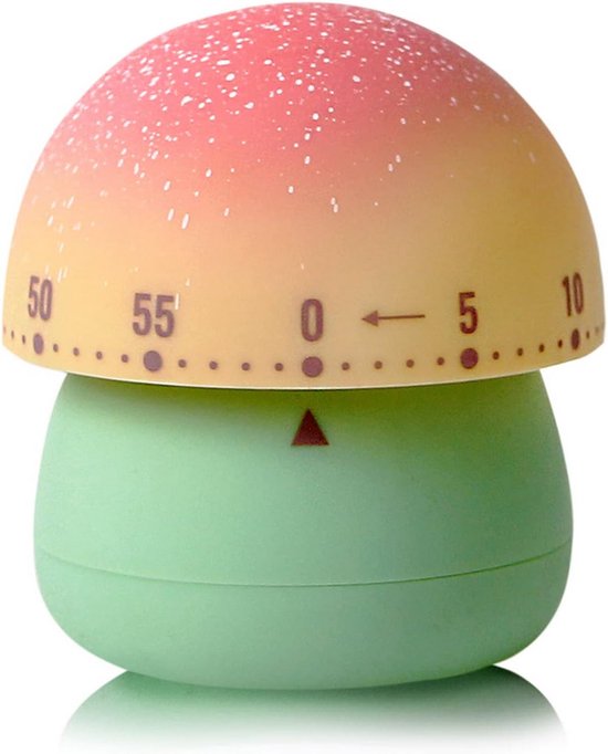 Kookwekker 55 minuten Plastic Mechanische Timing Tool Leuke Cartoon Dier Kikker Vorm Kookwekker Kookbenodigdheden voor Thuis Restaurant(Groen