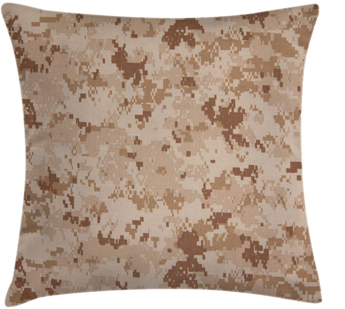 ABAKUHAUS Kussenhoes – MARPAT Woestijncamouflage – 50x50 cm – Dubbelzijdig bedrukt, rits Bruin