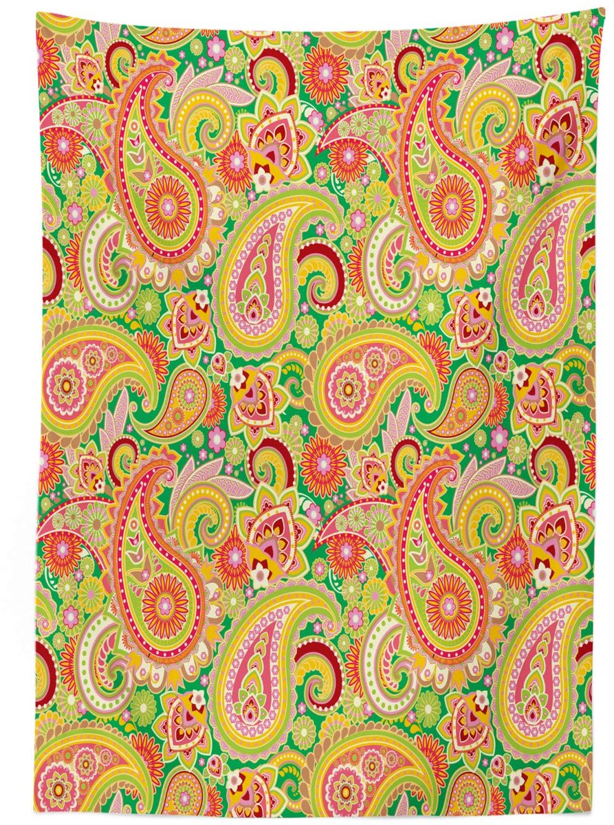 ABAKUHAUS Paisley tafelkleed 140x240 cm – satijn, wasbaar