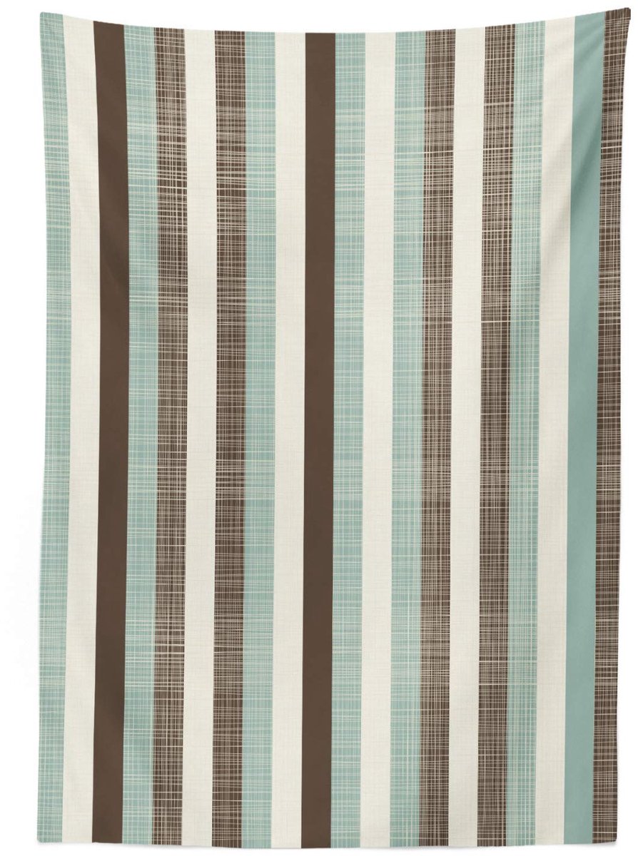 ABAKUHAUS Retro tafelkleed – 140x170 cm – gestreept satijn, wasbaar