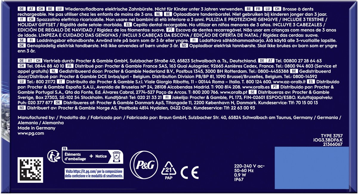 Oral-B iO Series 3 Holiday Elektrische Tandenborstel Geschenkset — afbeelding 5
