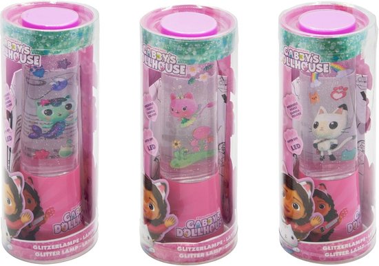 LED Glitterlamp voor Kinderen - Schudlamp met Kleurverandering - 4.5x4.5x15cm — afbeelding 3