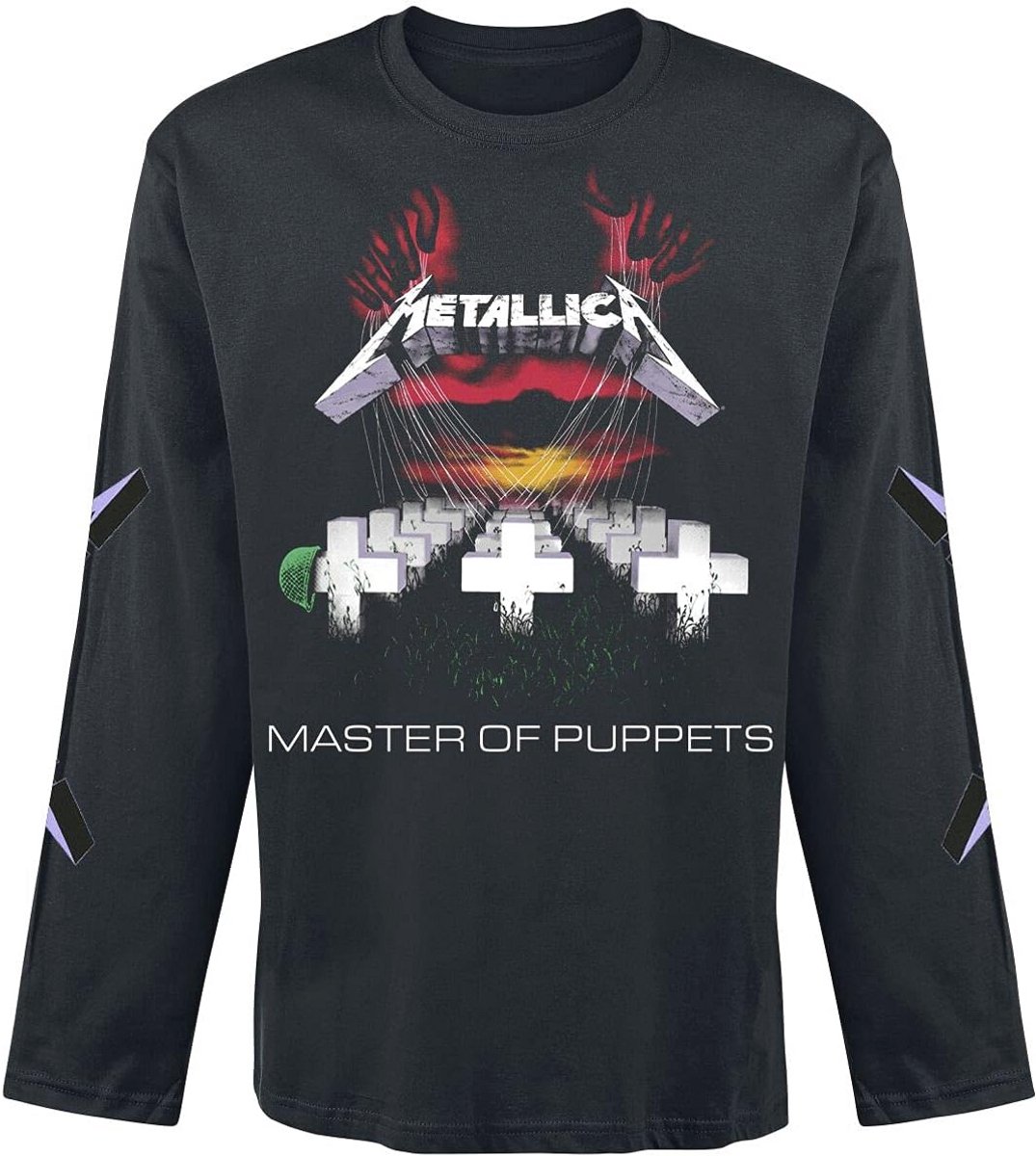 Lange Mouwen Zwart T-Shirt Rockmuziek Merch