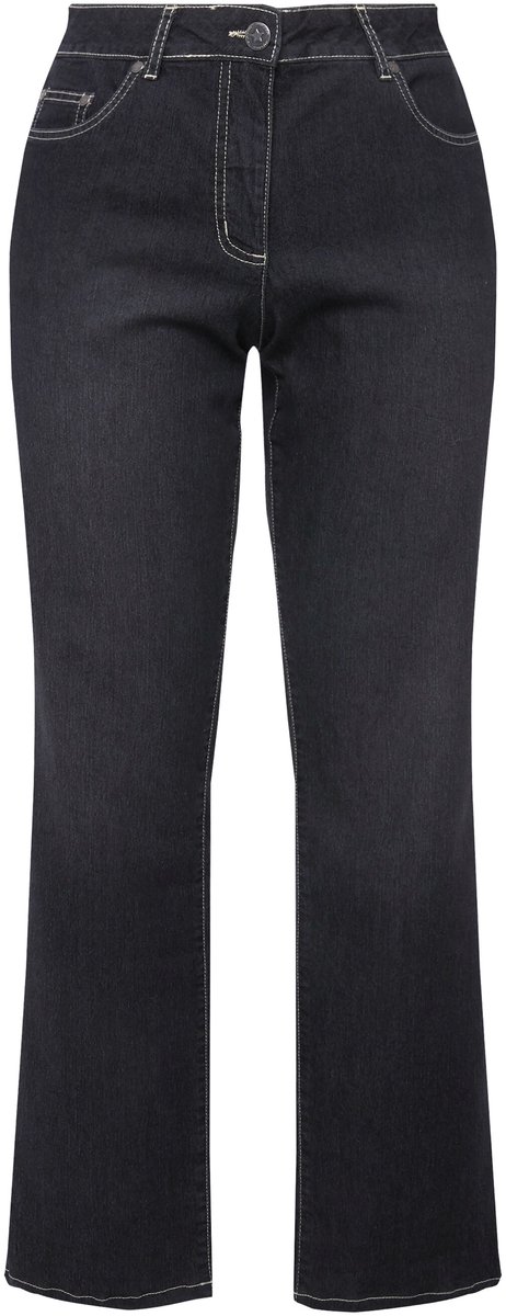 Angel of Style - Dames - Jeans Paula Straight Fit stretchcomfort 5-pocket - Zwart - Maat 52