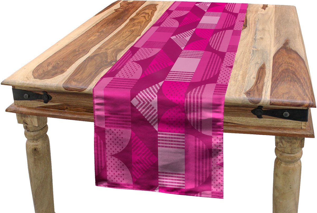 Abakuhaus Abstracte Tafelrok – Magenta, 40x180 cm – Binnen/Buiten