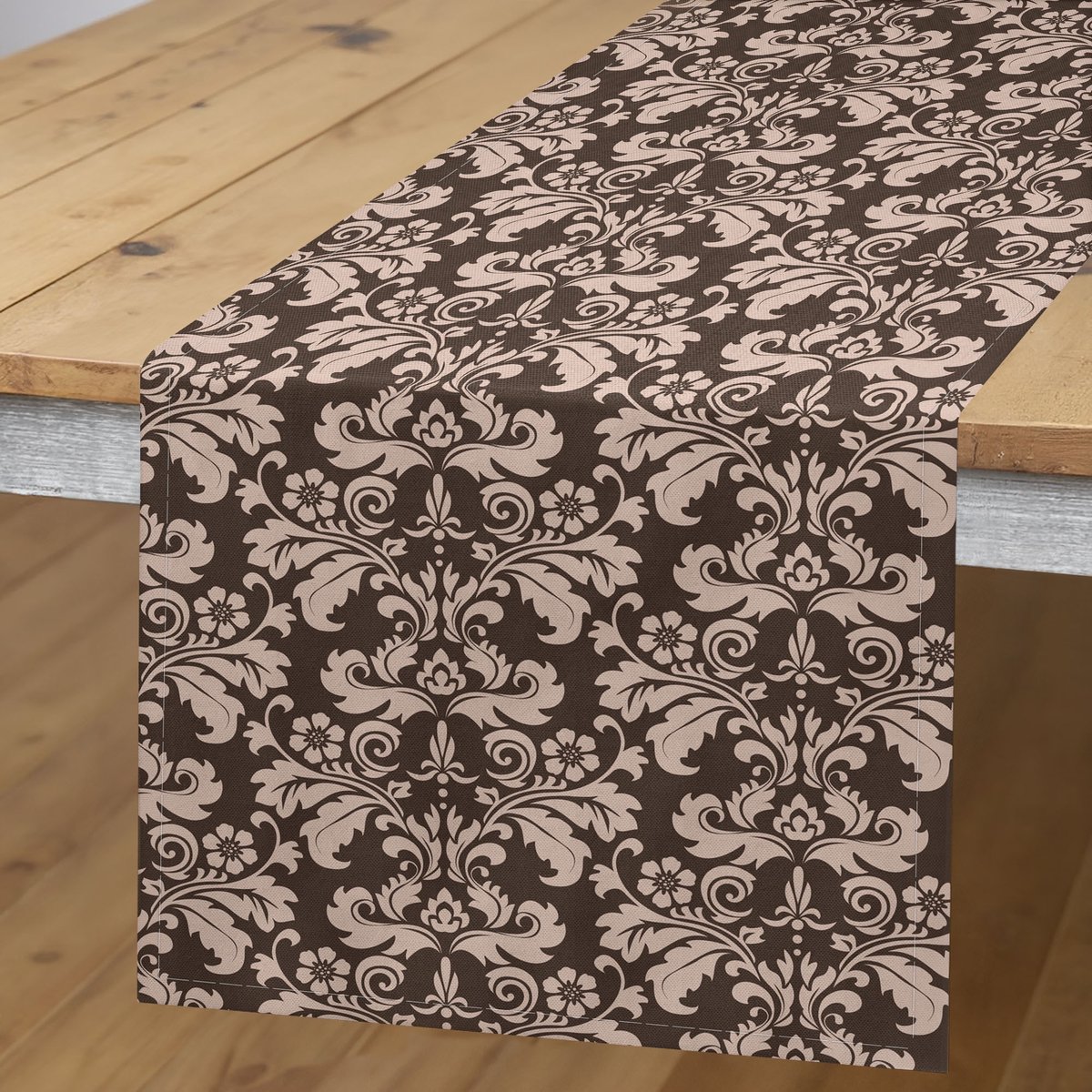 ABAKUHAUS damast tafelrunner – Barok-Rococo – 40x225 cm – Lichtroze