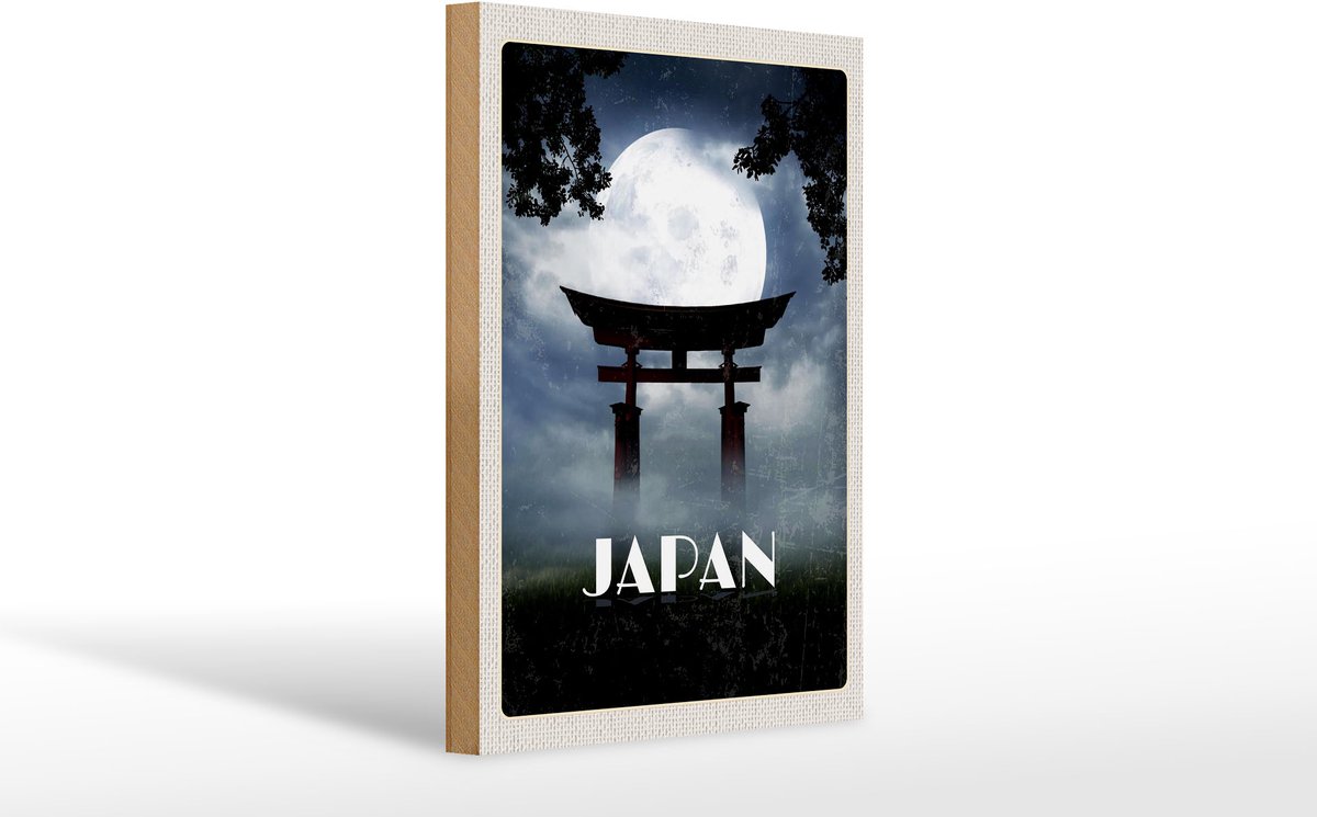 Femer Holzschild Reise 20x30cm Japan Shinto Miyajima Kuktur