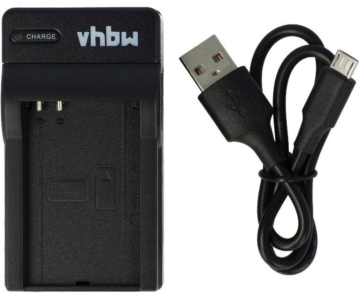 vhbw USB-C-oplader compatibel met Adapt BT74R, BT77 camera/camcorder - oplaadstation + USB-C-kabel met oplaadindicator