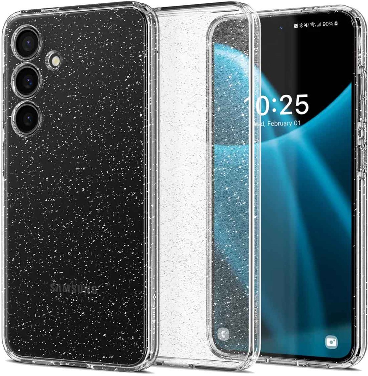 Spigen Liquid Crystal Hoesje Geschikt voor Samsung Galaxy S24 Back Cover Glitter