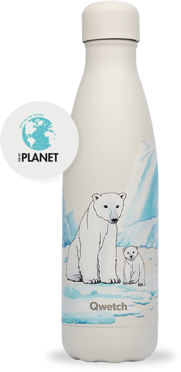 Qwetch - Isothermische fles - Originals IJsbeer- 500ml