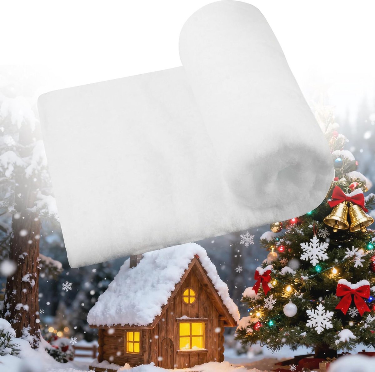 Kerst Nep-Sneeuwdeken 240 x 80 cm voor Binnenversiering