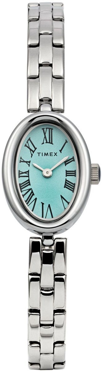 Timex Cavatina Quartz Analoog Horloge Zilverkleurig Kast: 100% Laag Lood Messing | Armband 100% Roestvrij Staal 19 mm TW2Y26600AJ