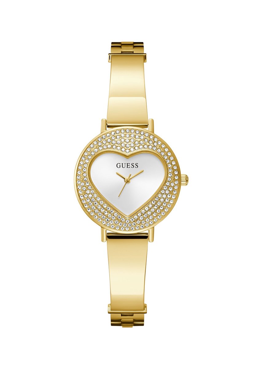 Guess Hartly Quartz Analoog Horloge Goudkleurig Kast: 100% Gerecycleerd Kunststof | Armband: 100% Gerecycleerd Kunststof 30 mm GW0991L1, GW0991L2