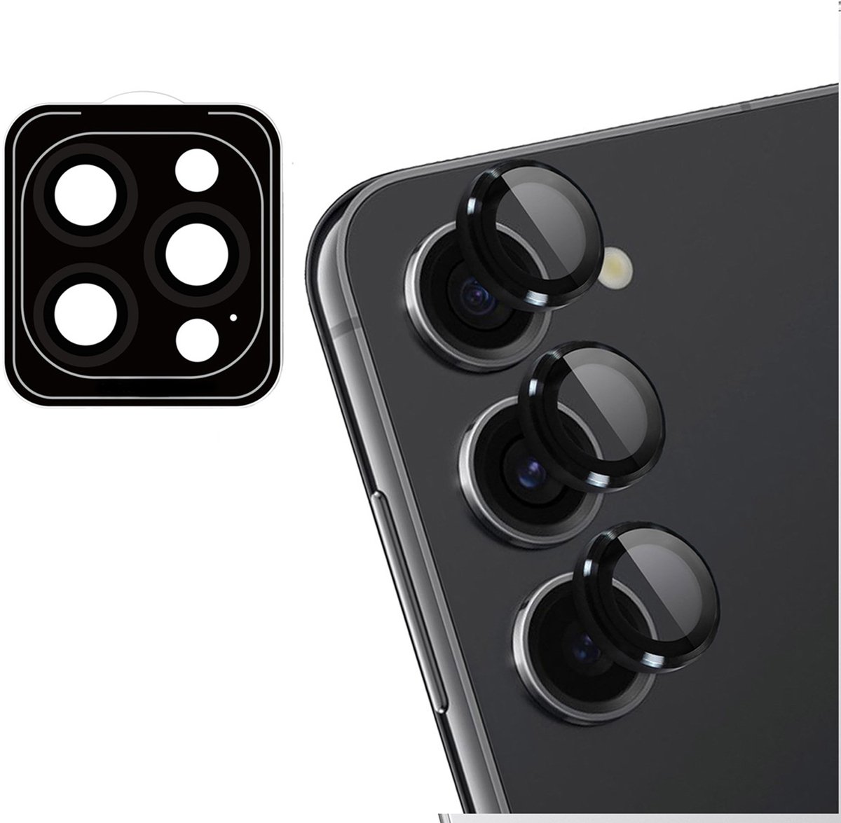 imoshion Camera Lens Protector - Geschikt voor Samsung Galaxy S23 FE - 2 Pack - Zwart