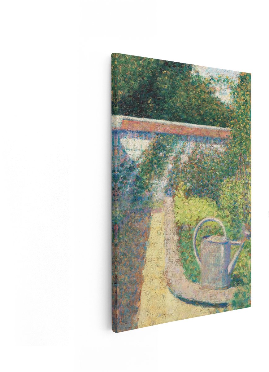 Artaza Canvas Schilderij Tuin Seurat - 40x60 cm - Wanddecoratie Gieter - Muurdecoratie Imp