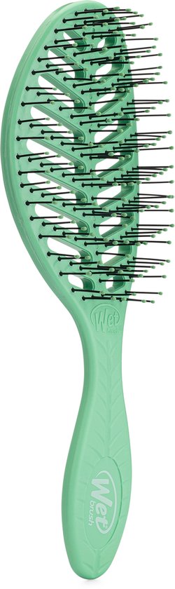 WetBrush Go Green Speed Dry – Green - Sneldrogende Groene Haarborstel – Met Duurzame, Ecovriendelijke Materialen – Vermindert Haarbreuk & Frizz – Geschikt Voor Nat & Droog Haar – Ultra Zachte IntelliFlex® Haren – Voor Elk Haartype – Vegan & Duurzaam
