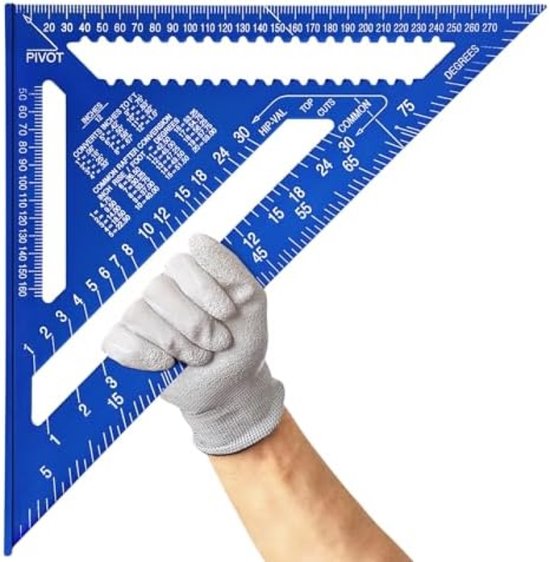 Foto: St trad ng professionele timmermans driehoek nauwkeurige hoekmeter voor bouw en decoratie