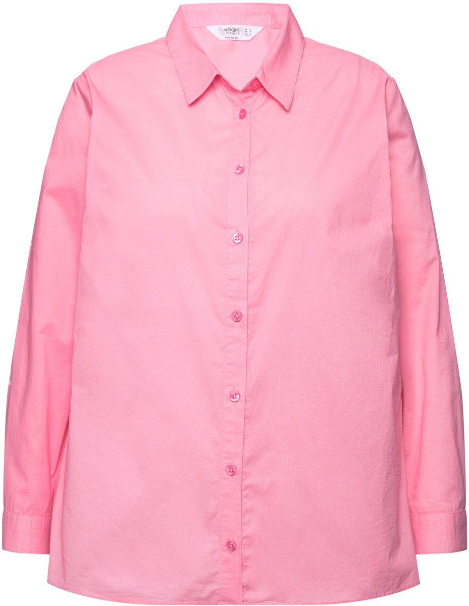 Angel of Style - Dames - Blouse oversized statementprint op de achterkant - Bleekroze - Maat 56