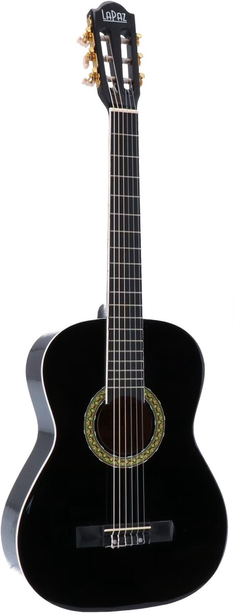 LaPaz 002 BK 3/4 klassieke gitaar zwart