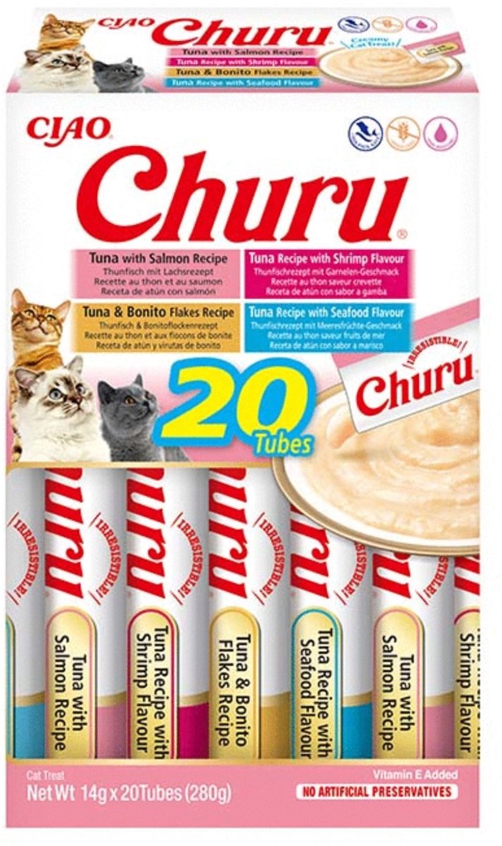 Inaba Ciao Churu multipack met zeevruchten kattensnack 40 x 14 g