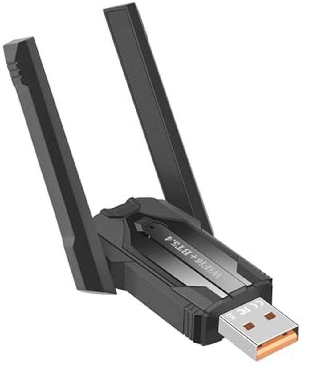 Dual Band 2in1 USB Adapter met WiFi 6 en Bluetooth 5.4 voor PC en Laptop