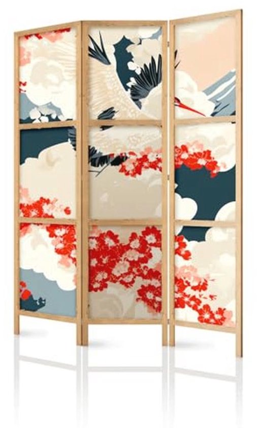 Homestyle4u 3-Delig Bamboe Kamerscherm - Houten Ruimteverdeler Bruin 175x132 Cm