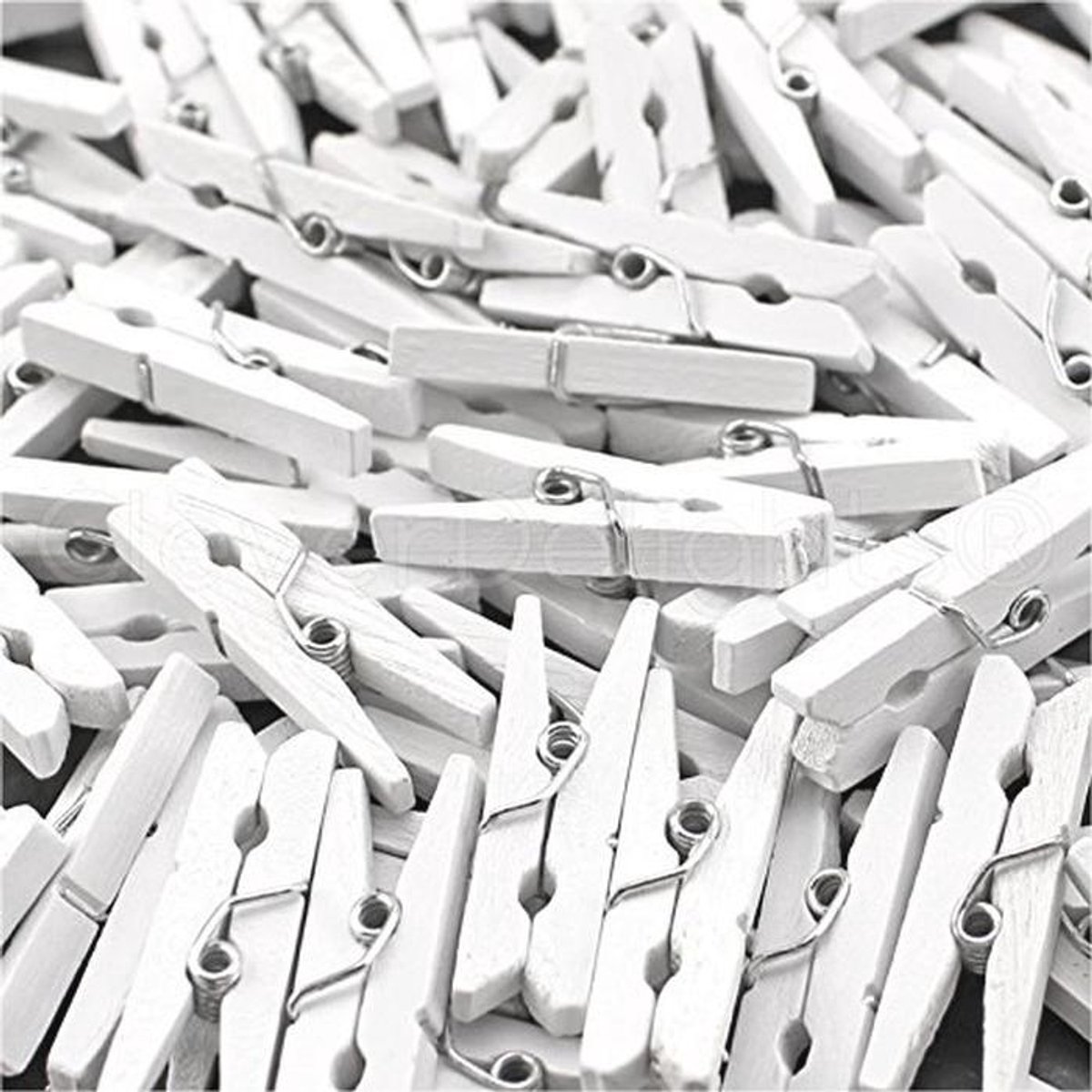 Mini Wasknijpers 50 Pack - 1 1/8" Houten Clips voor Craft en Scrapbooking