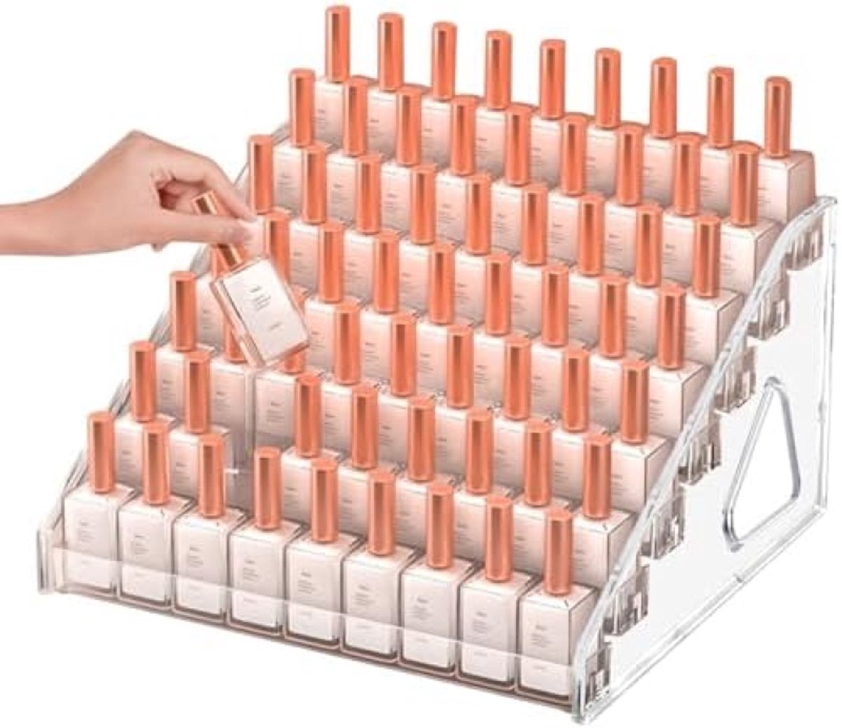 PromoHome 7-lagen transparante make-up organizer voor nagellak en cosmetica