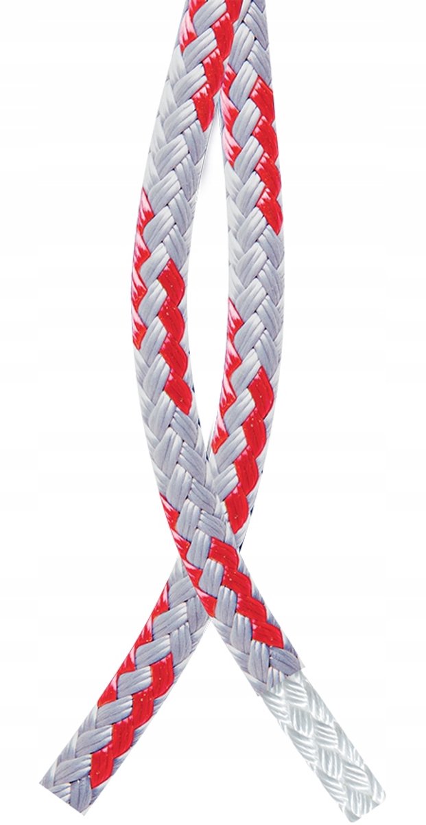 Lanex Hurricane Zeilkoord Rood-Grijs 10mm - Sterk & Flexibel