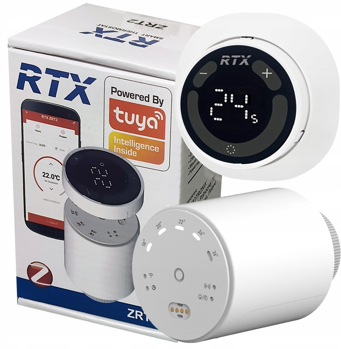 RTX ZRT2 Zigbee Thermostaatkran met Afstands-sensor voor Verwarming