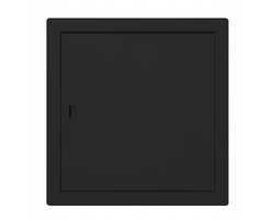 Zwarte Metalen Luik 25x25cm Zwart met Kliksluiting