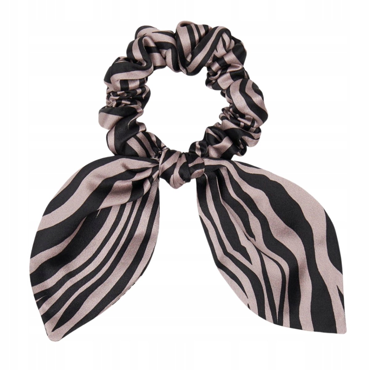 Zebra Zijden Haar Scrunchie met Oren - 100% Zijde