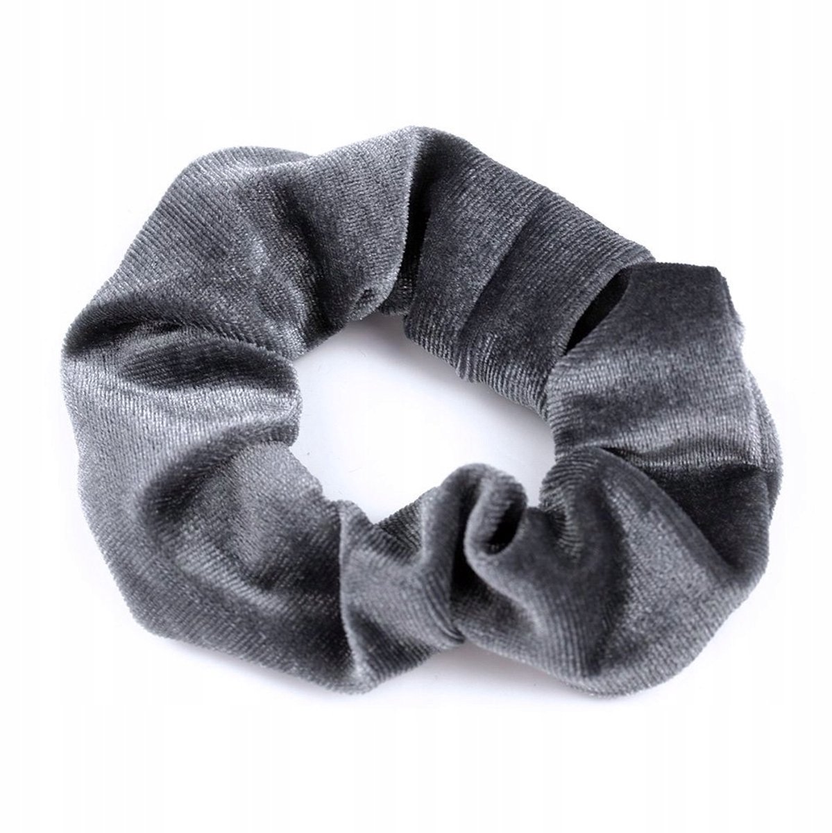 Grijze Velours Scrunchie Haarband - Zachte Stof