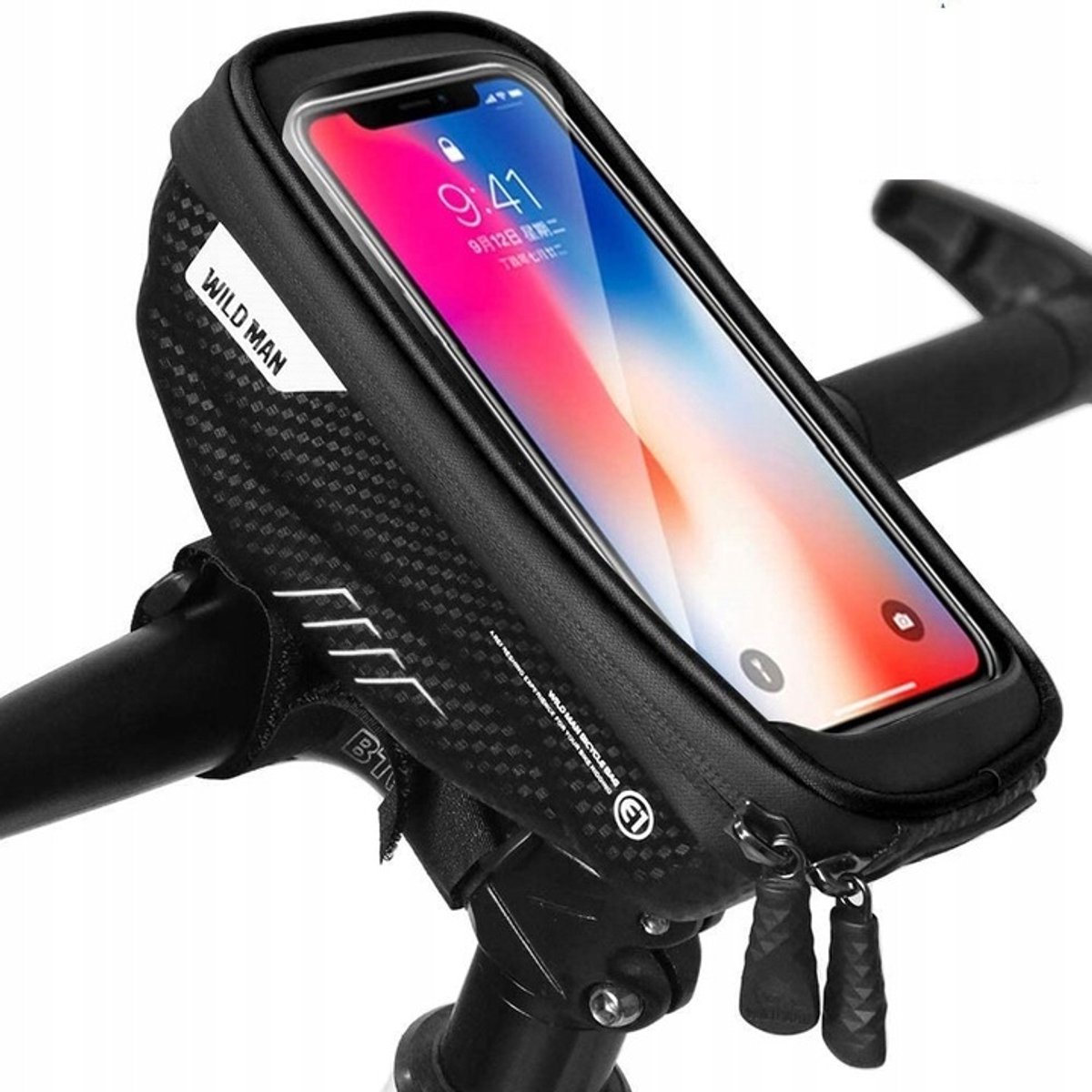 WILD MAN Fiets Telefoonhouder Waterdichte Fietstas Stuurtas 1L