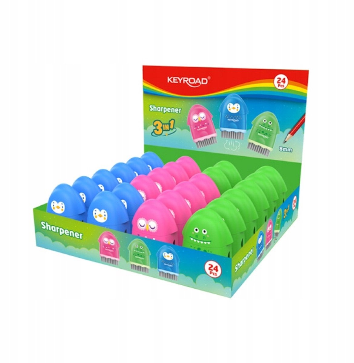 Keyroad Enkele Puntenslijper met Gum - KR972128
