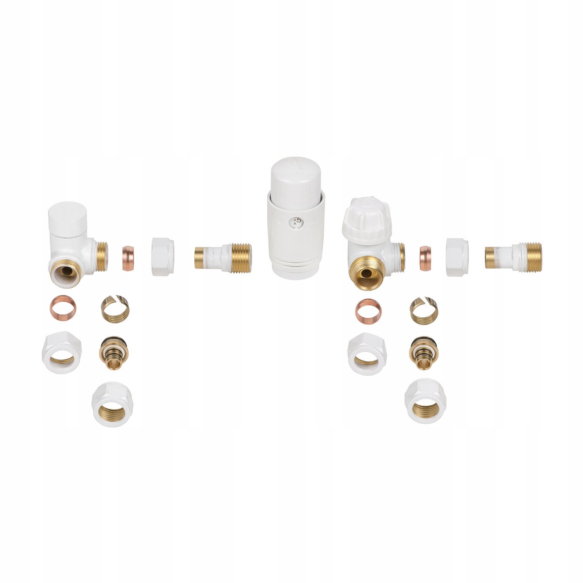 INVENA Thermostatische Set - Wit, 1/2", Inclusief Klep & Kop