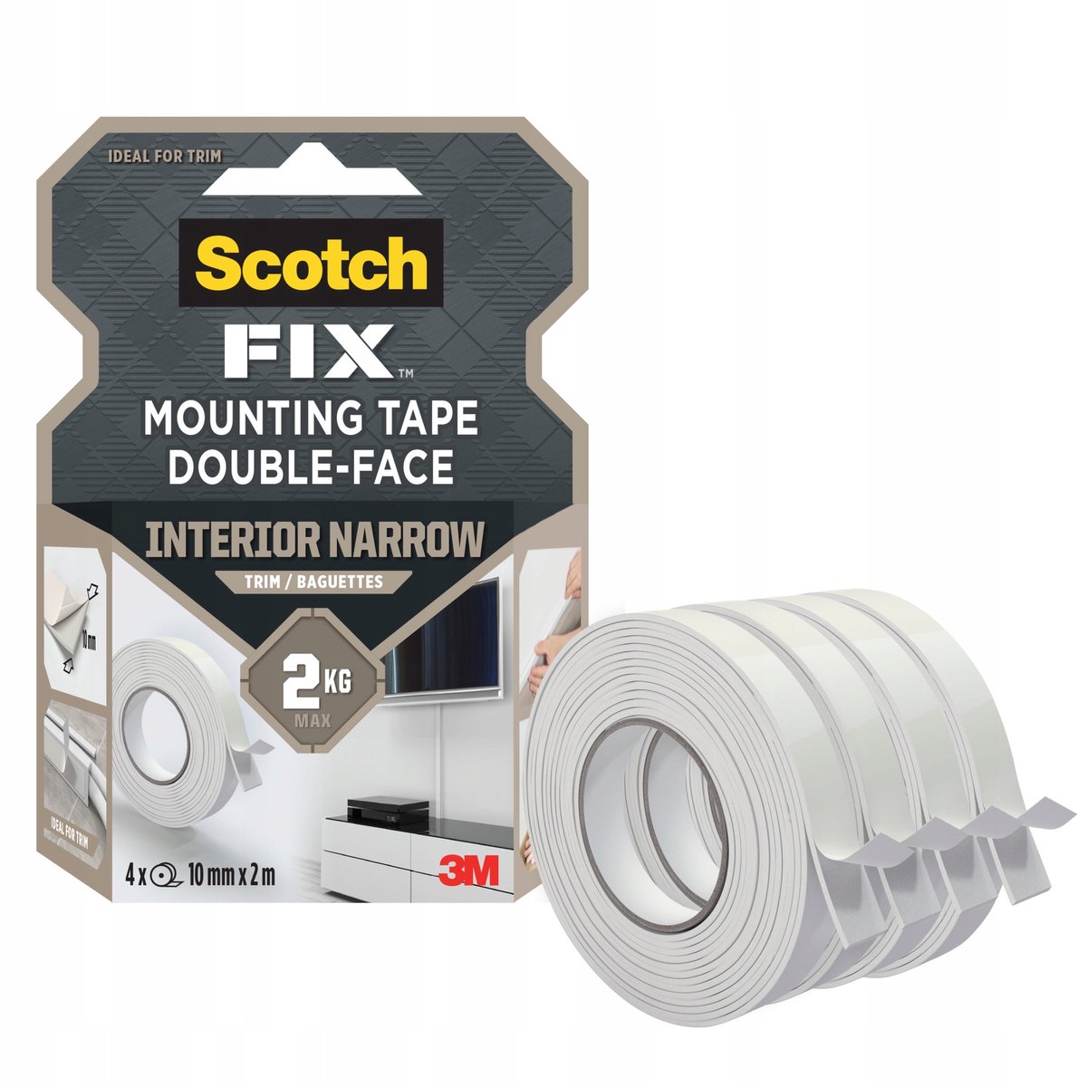 Scotch-Fix Dubbelzijdige Montagetape voor LED-strips - 4 Rollen