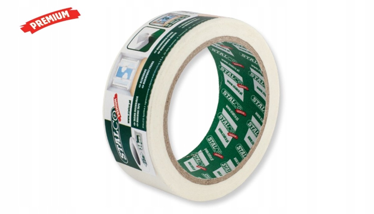 Stalco Premium Masking Tape Wit 48mm x 50m - Hoge Kwaliteit