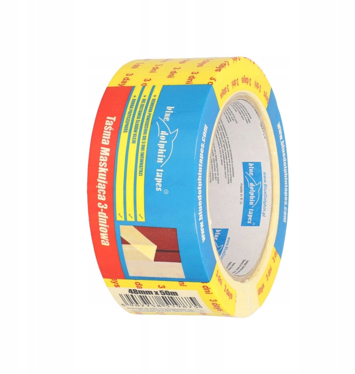 Blue Dolphin 3-daagse afplaktape 38mm x 32m - Schilderwerk & Bouw