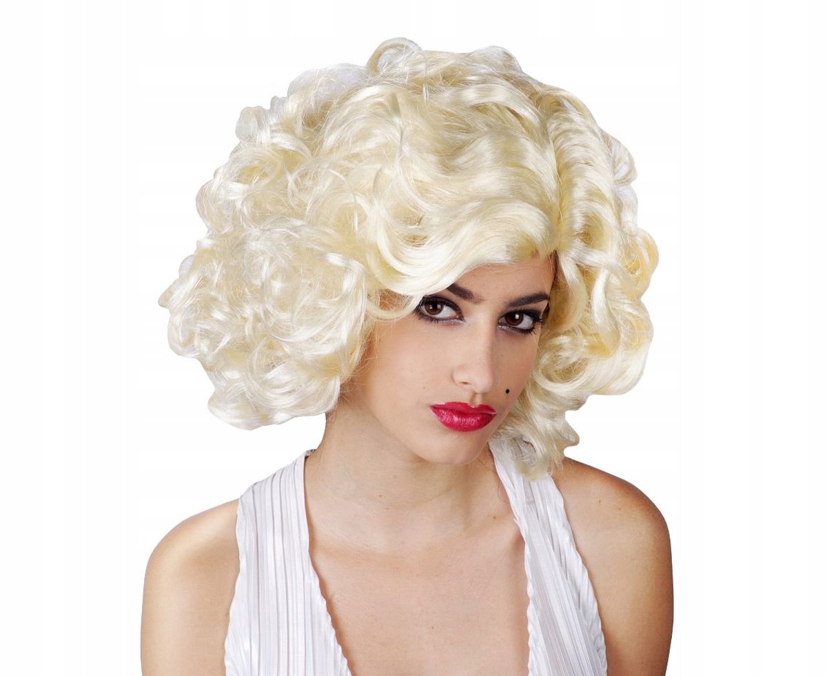Marilyn Perruque Blond Kort Krullend Haar Verkleed Accessoire