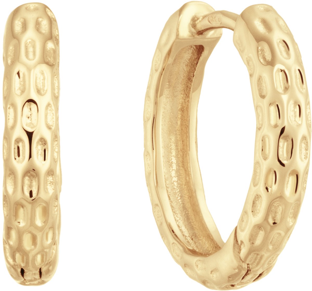 Glow 207.1220.00 Dames Oorbellen - Oorringen - Sieraad - 14 Karaat Goud - 15 mm lang