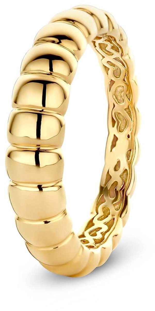 Glow 214.122456 Dames Ring - Minimalistische ring - Sieraad - Goud - Goudkleurig - 925 Zilver - 3 mm breed