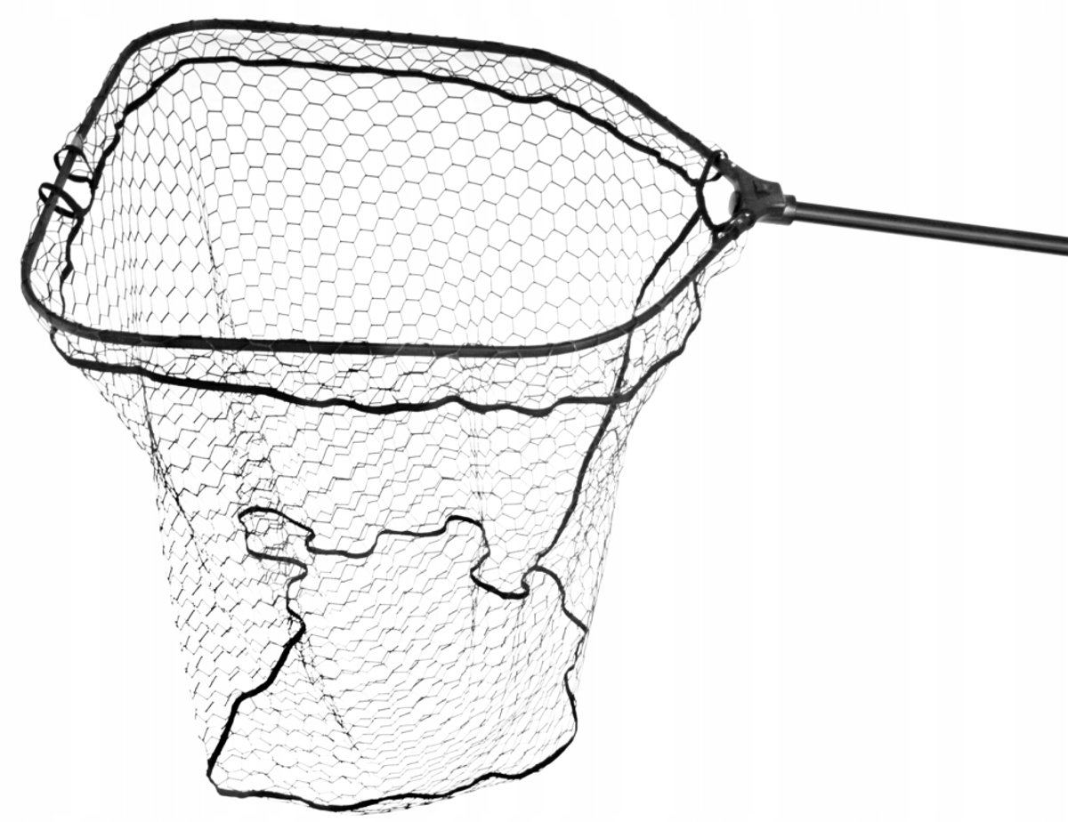 Merkloos Visnet 200cm - Sterk rubber gecoat, opvouwbaar