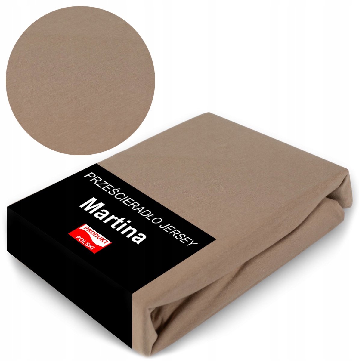 Jersey hoeslaken 180x200cm Donkerbeige - 30cm Matrasdikte