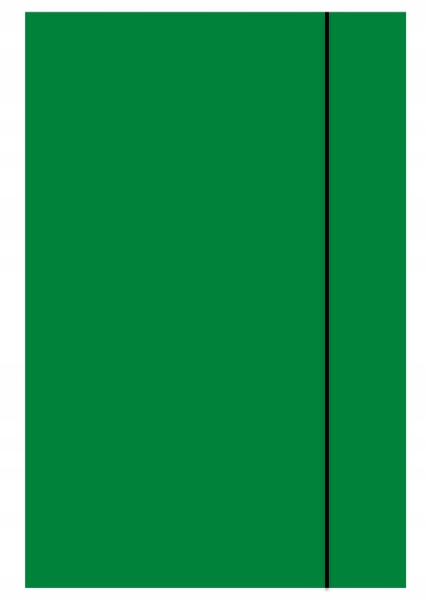 Groene documentenkaart met elastiek voor studenten